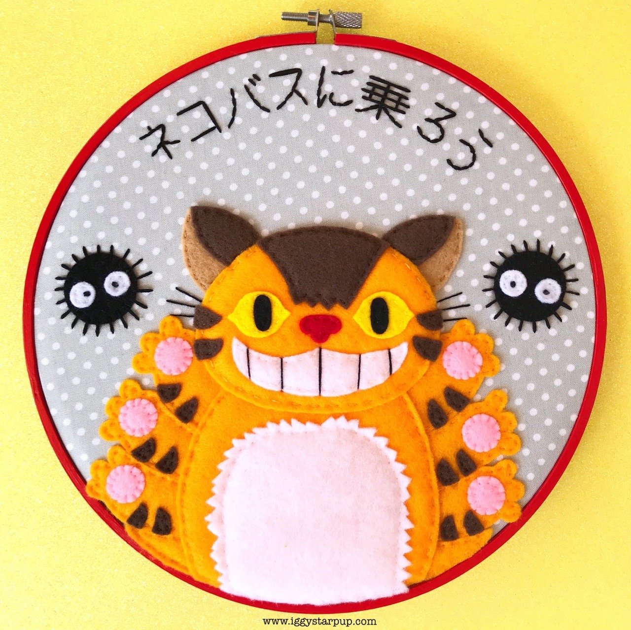 Totoro Embroidery Pattern And The Kittens From Mars My Neighbor Totoro Catbus Embroidery
