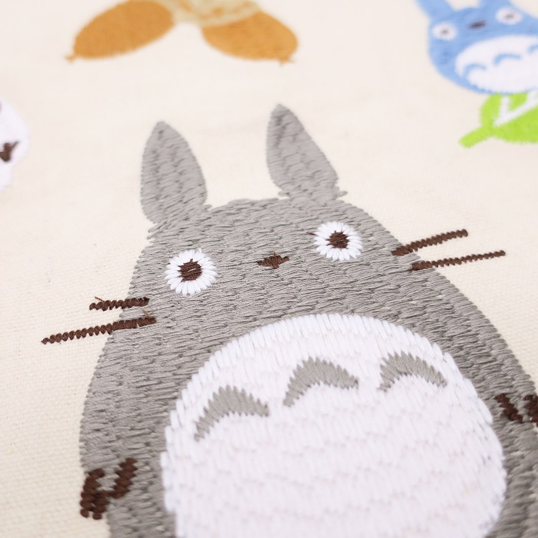 Totoro Embroidery Pattern My Neighbor Totoro Tote Bag Embroidery Cotton Thoth Acorn Weather Studio Ghibli 3540115cm Brief Case Fancy Goods Mail Order Cinema