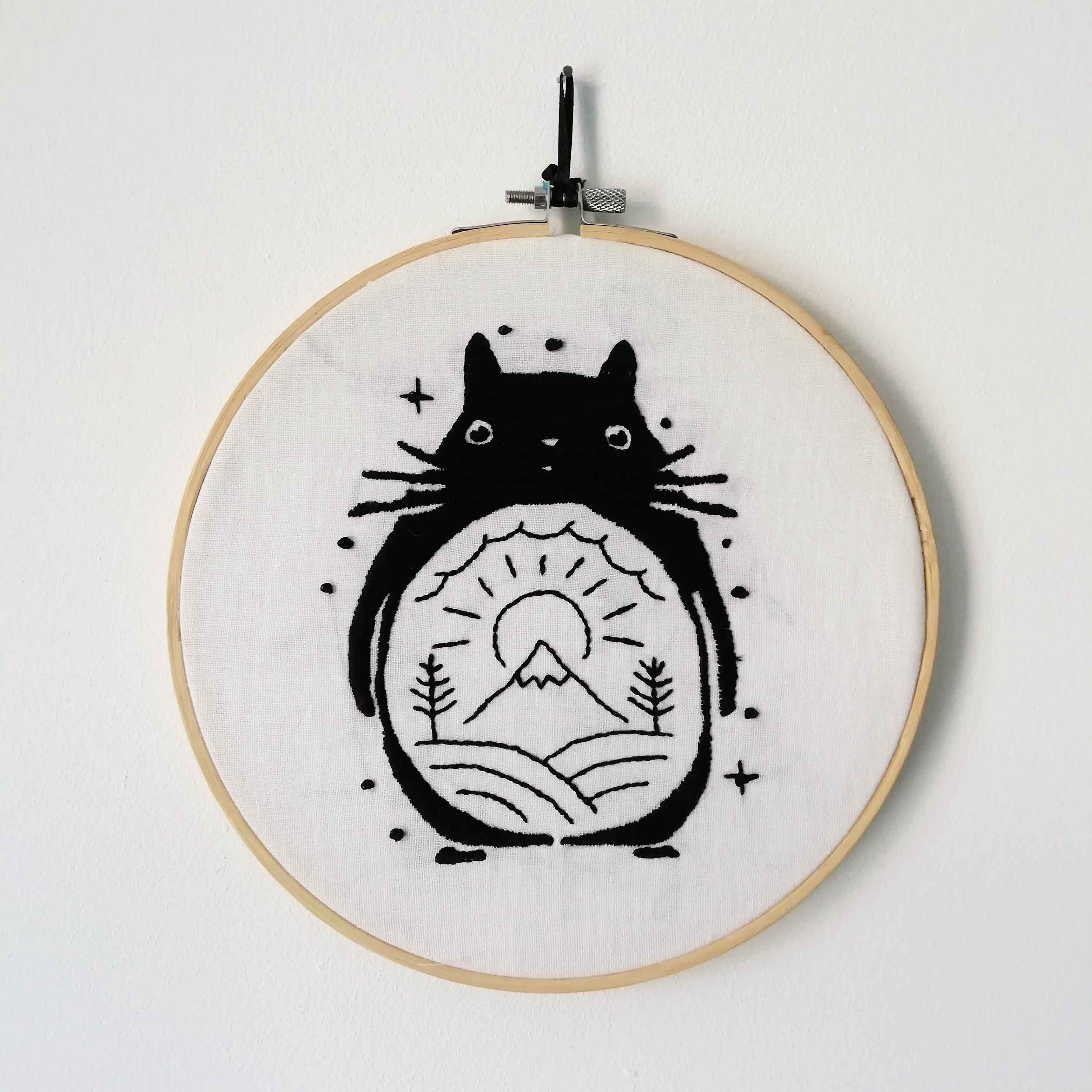 Totoro Embroidery Pattern Studio Ghibli Embroidery