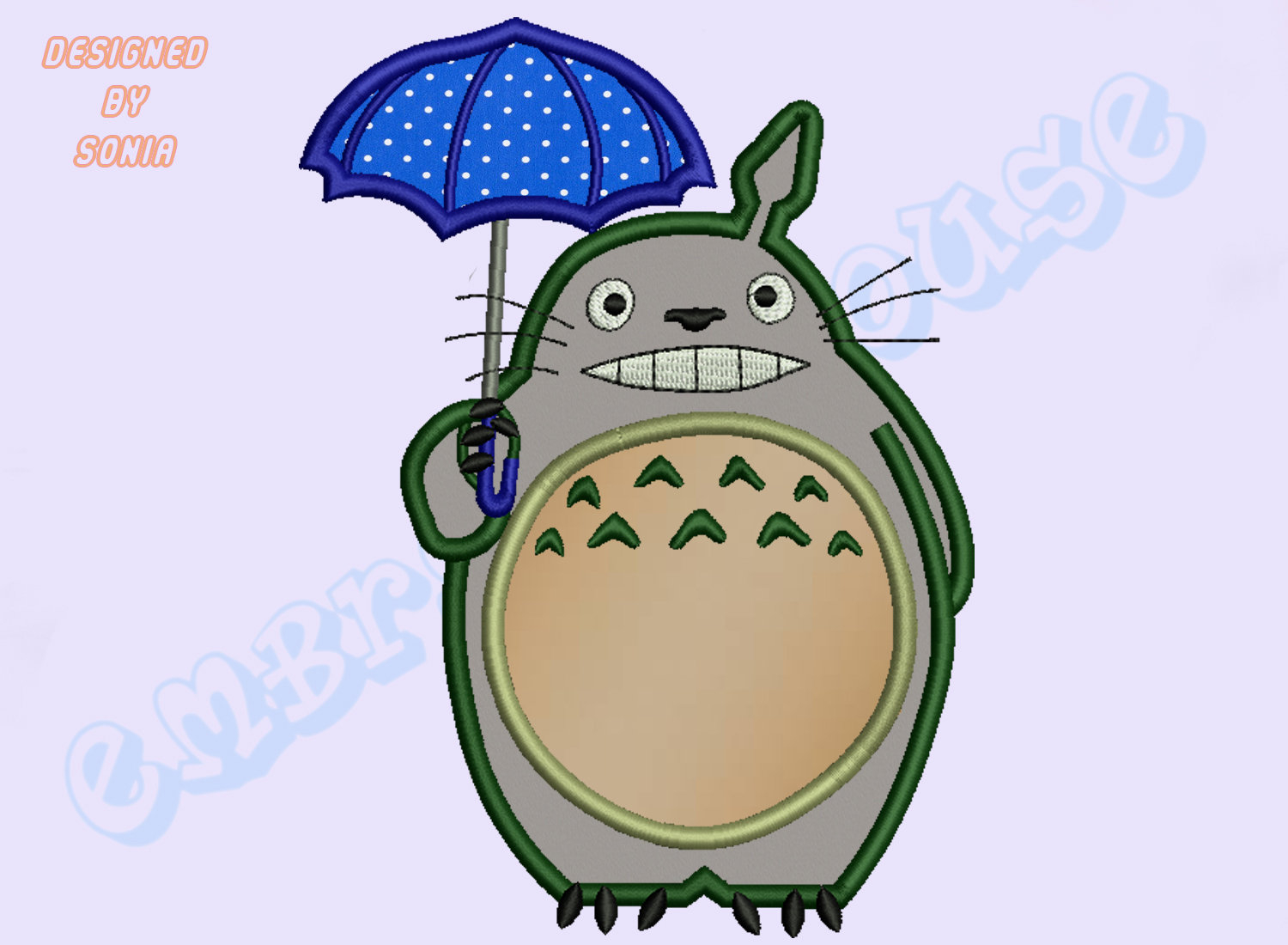 Totoro Embroidery Pattern Totoro Applique Embroidery Designs My Neighbor Totoro Machine Embroidery Designs Digital Download File Set Of 8 Formats In 4 Size 065
