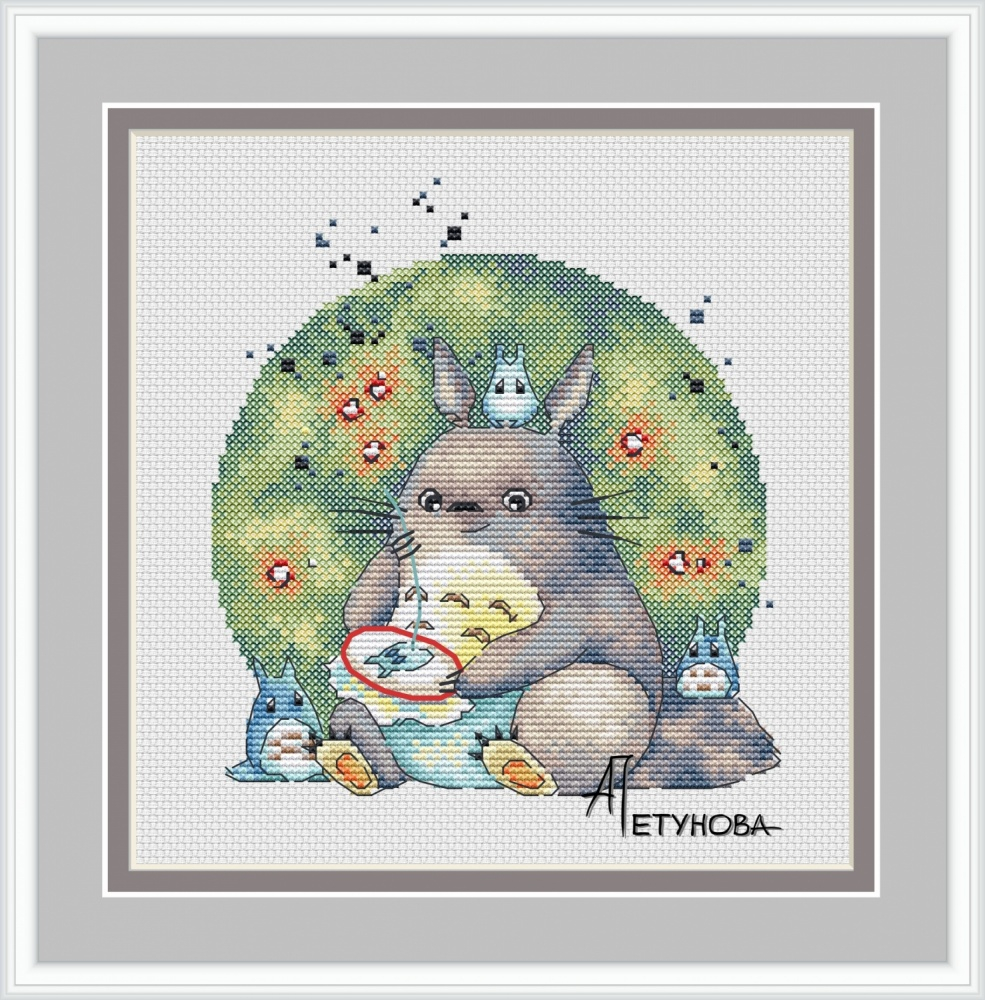 Totoro Embroidery Pattern Totoro Embroiders Cross Stitch Pattern
