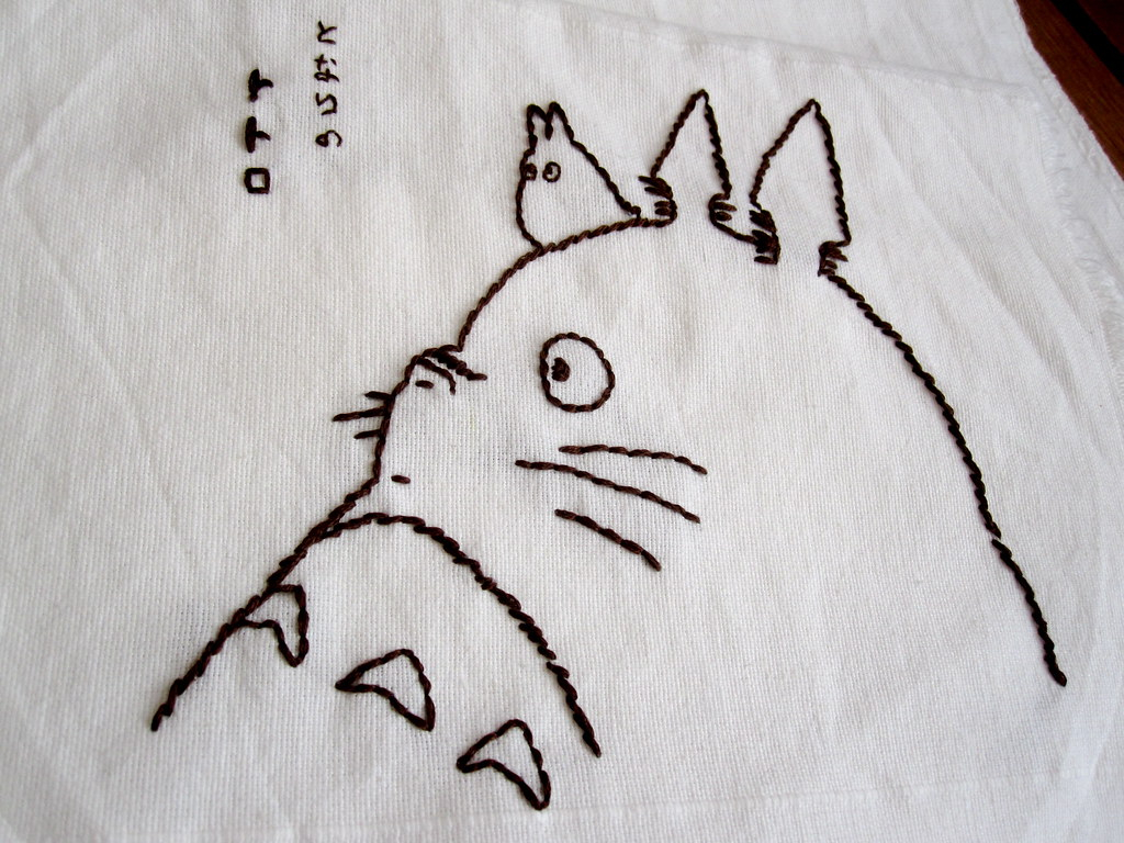 Totoro Embroidery Pattern Totoro Embroidery From Hayao Miyazakis Adorable Film Cat Flickr