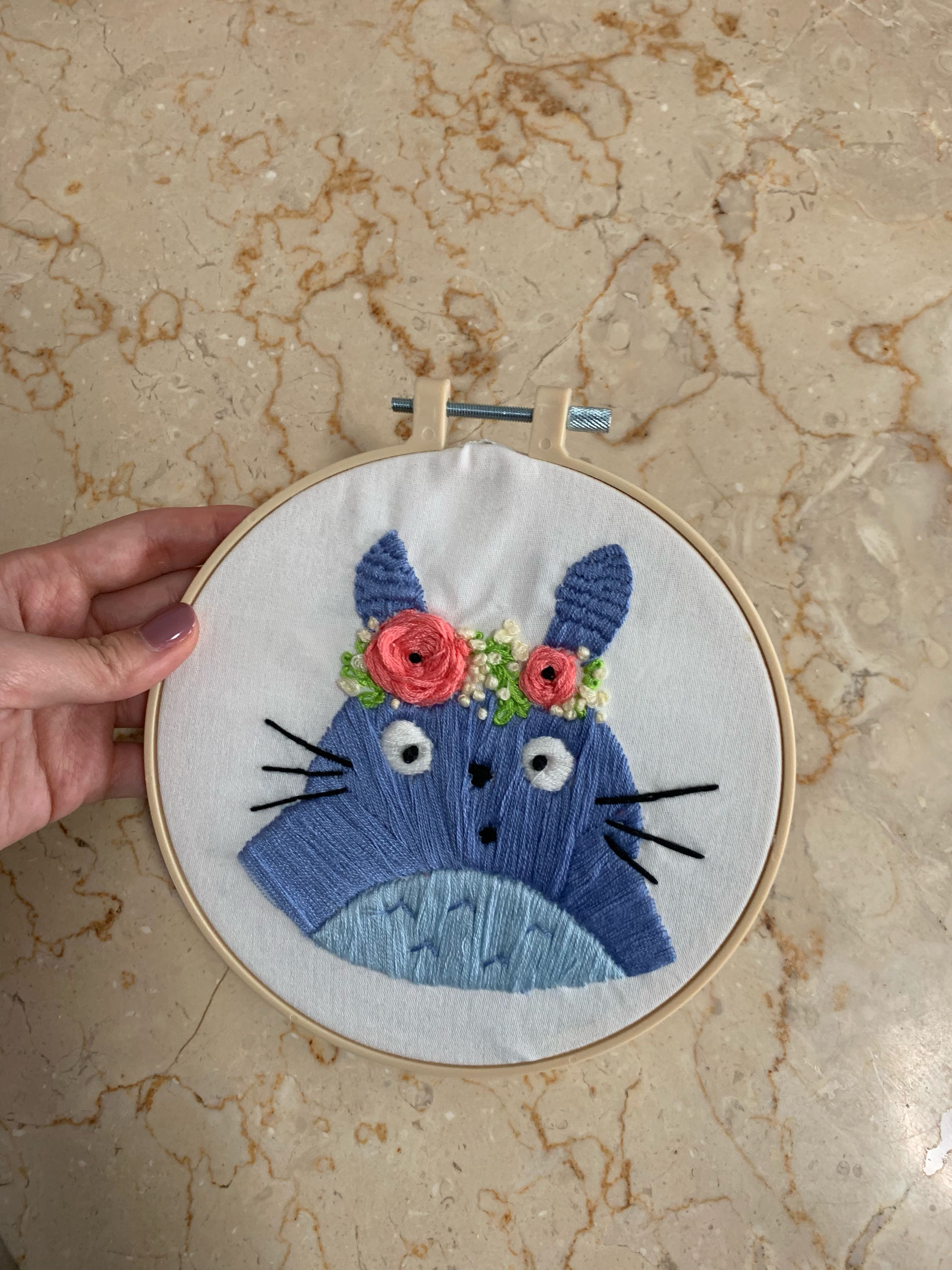 Totoro Embroidery Pattern Totoro Embroidery Wall Craft
