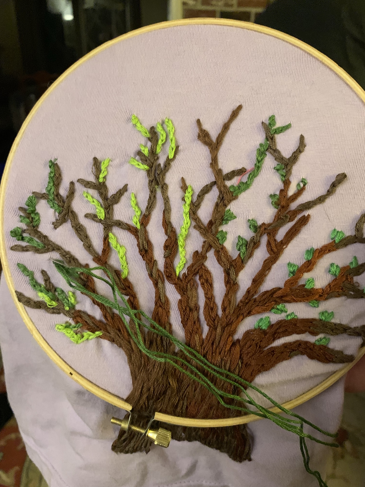 Tree Of Life Embroidery Pattern My Progression On An Embroidered Pillow Tree Of Life Type Pattern
