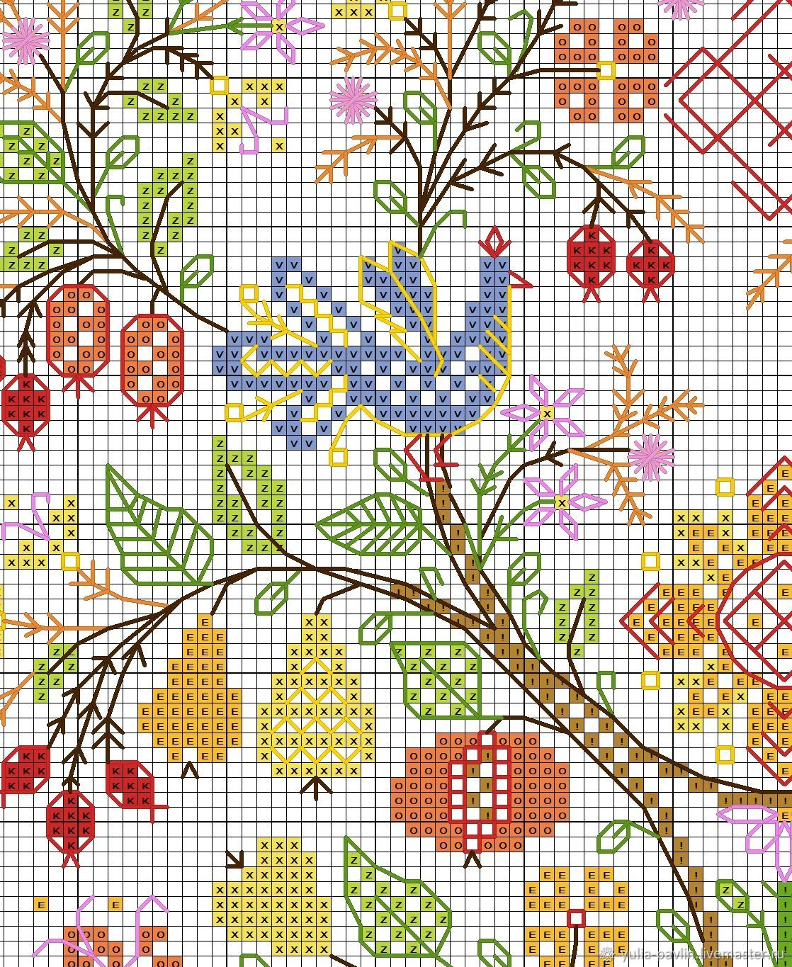 Tree Of Life Embroidery Pattern Talisman Tree Of Life The Scheme For Embroidery