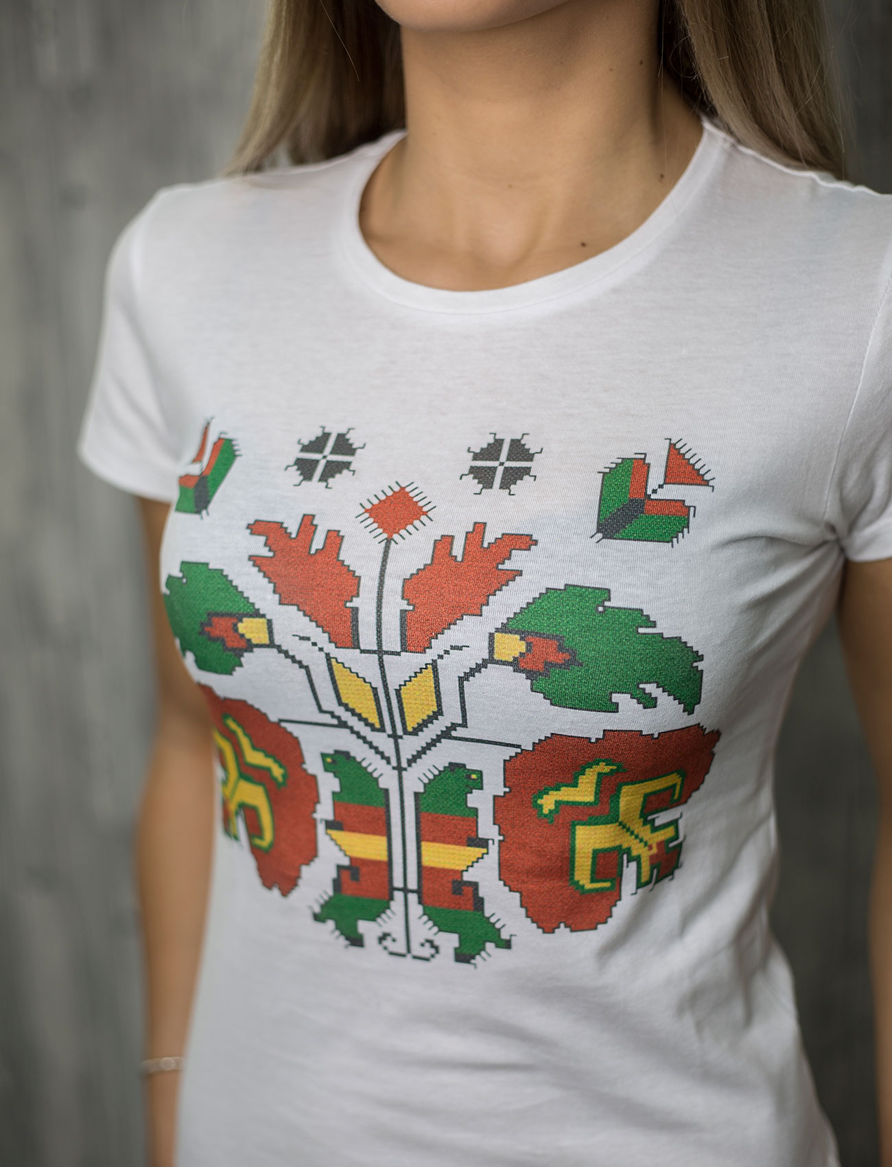 Tree Of Life Embroidery Pattern Womens T Shirt With Printed Embroidery Pattern The Tree Of Life