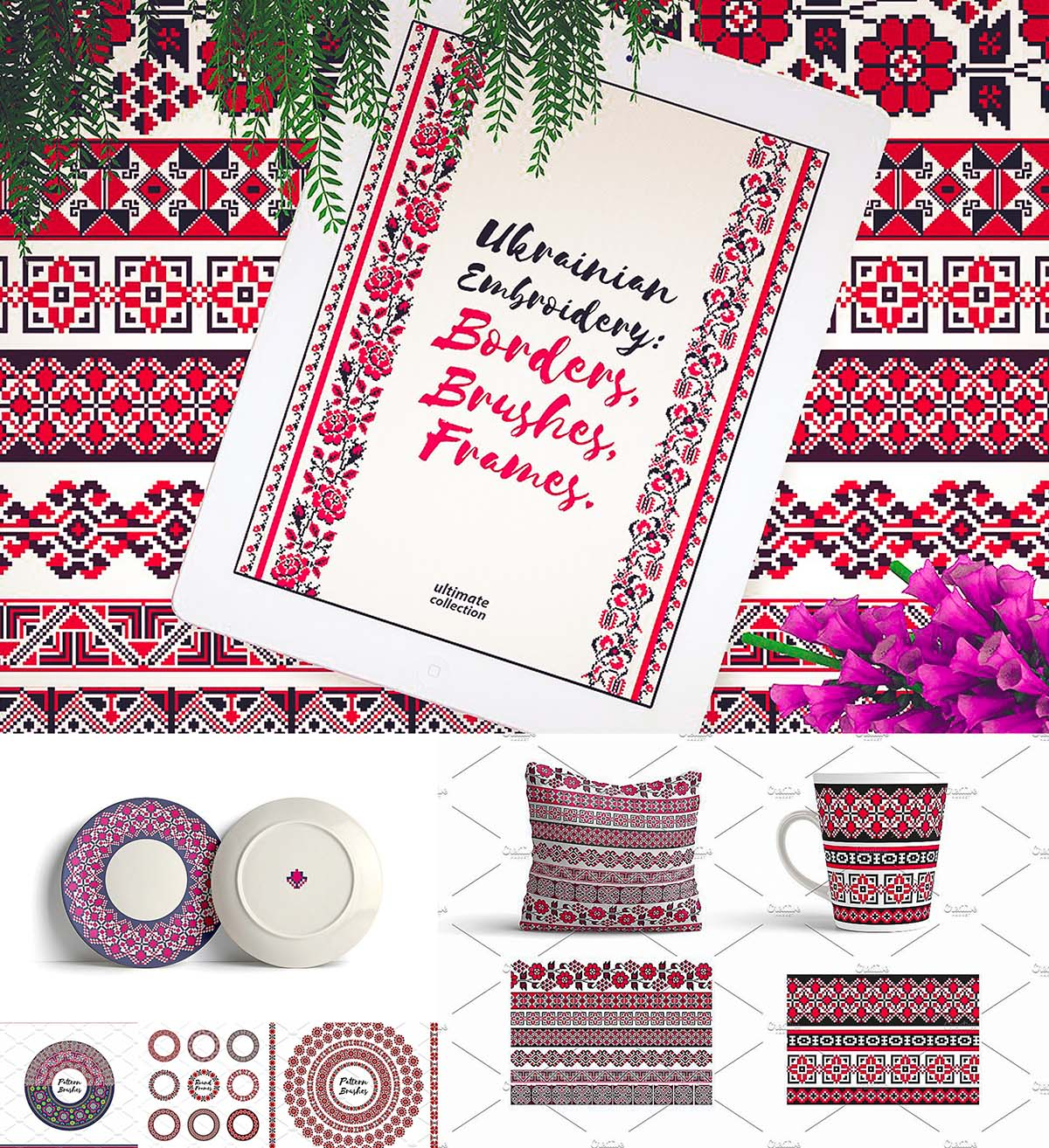 Ukrainian Embroidery Patterns Ukrainian Embroidery Brushes Frames Free Download