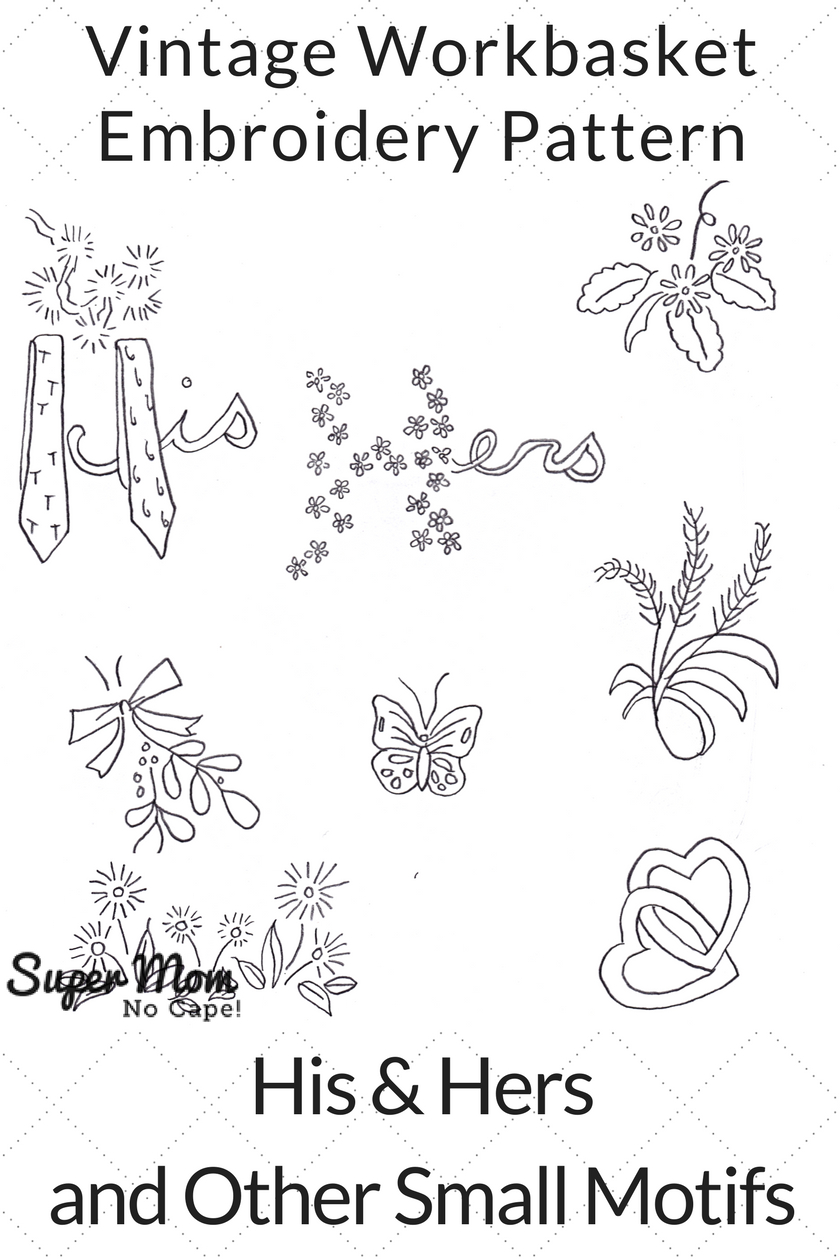 Vintage Embroidery Patterns Free Vintage Embroidery Monday Stitchery Link Party 95 Super Mom