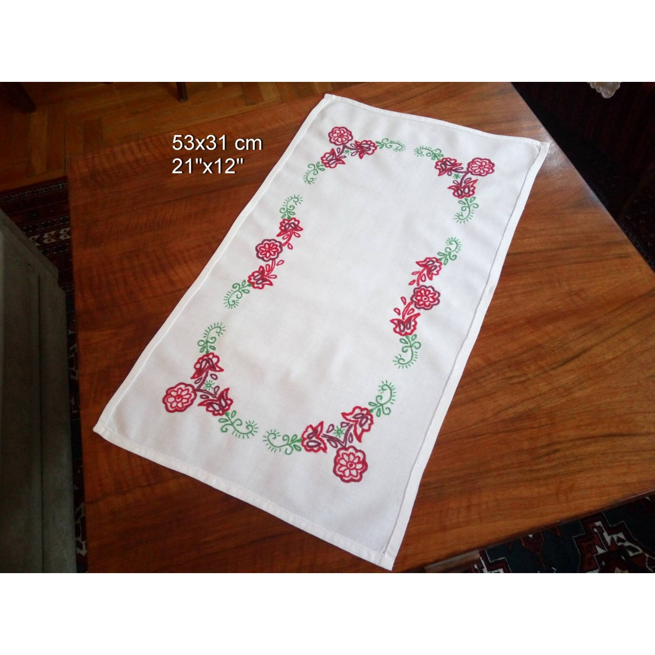 Vintage Floral Embroidery Patterns Embroidered Tablecloth With Kalocsa Floral Motives Kalocsa Runner