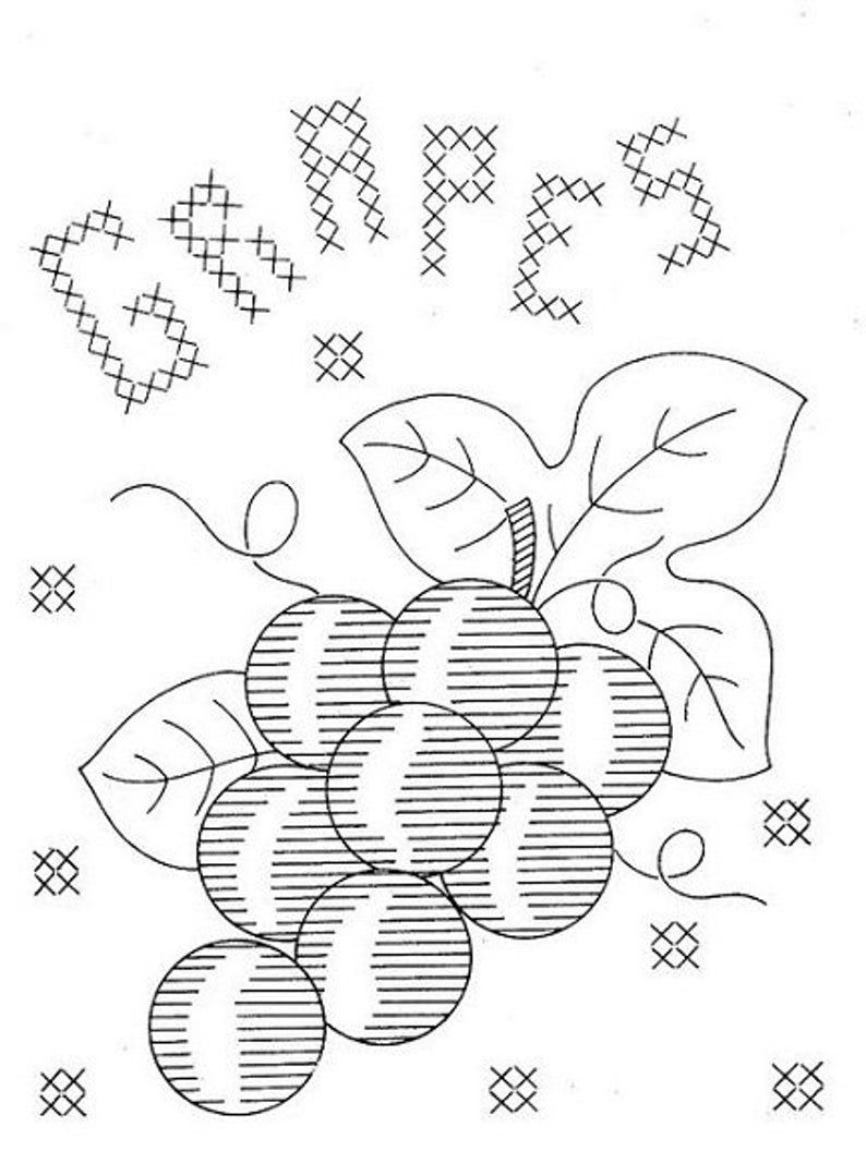 Vintage Hand Embroidery Patterns Vintage Hand Embroidery Pattern In Pdf File Design 7358 Veggies For Dish Towels 1960s Instant Download