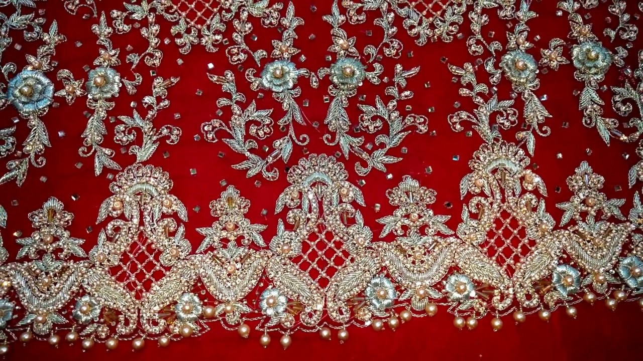 Wedding Dress Embroidery Patterns Latest Party Wear Dress Hand Embroidery Dress Pakistani Bridal Dress