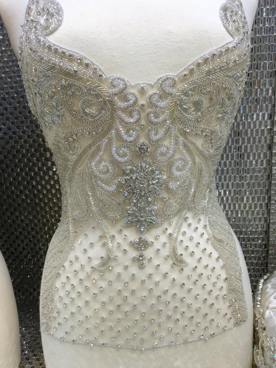 Wedding Dress Embroidery Patterns Wedding Gown Beaded Embroidery Bridal Gown Appliquebridal