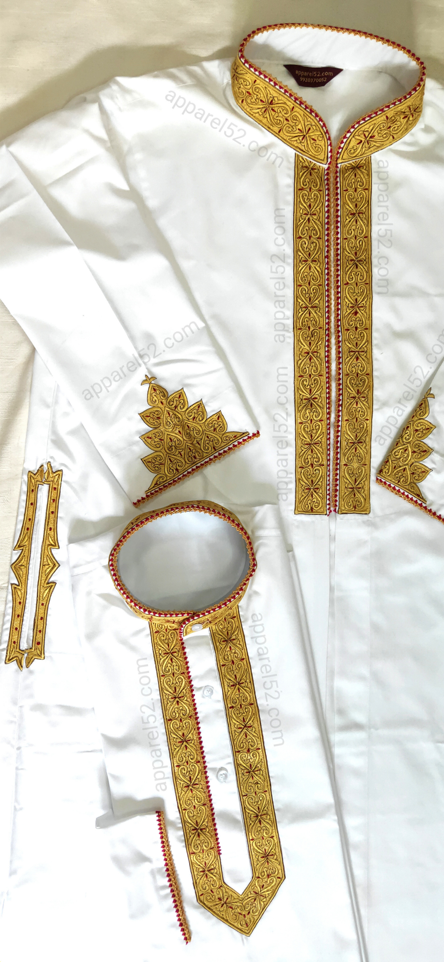 Wedding Embroidery Patterns Traditional Embroidery Kurta Saaya Ezar On Rich Fabric