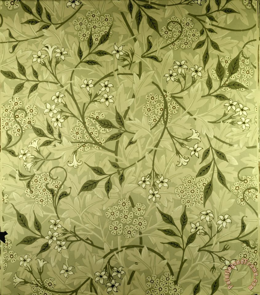 William Morris Embroidery Patterns Jasmine Wallpaper Design
