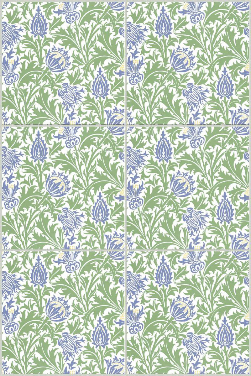 William Morris Embroidery Patterns Thistle William Morris And Co Tiles From Textiles